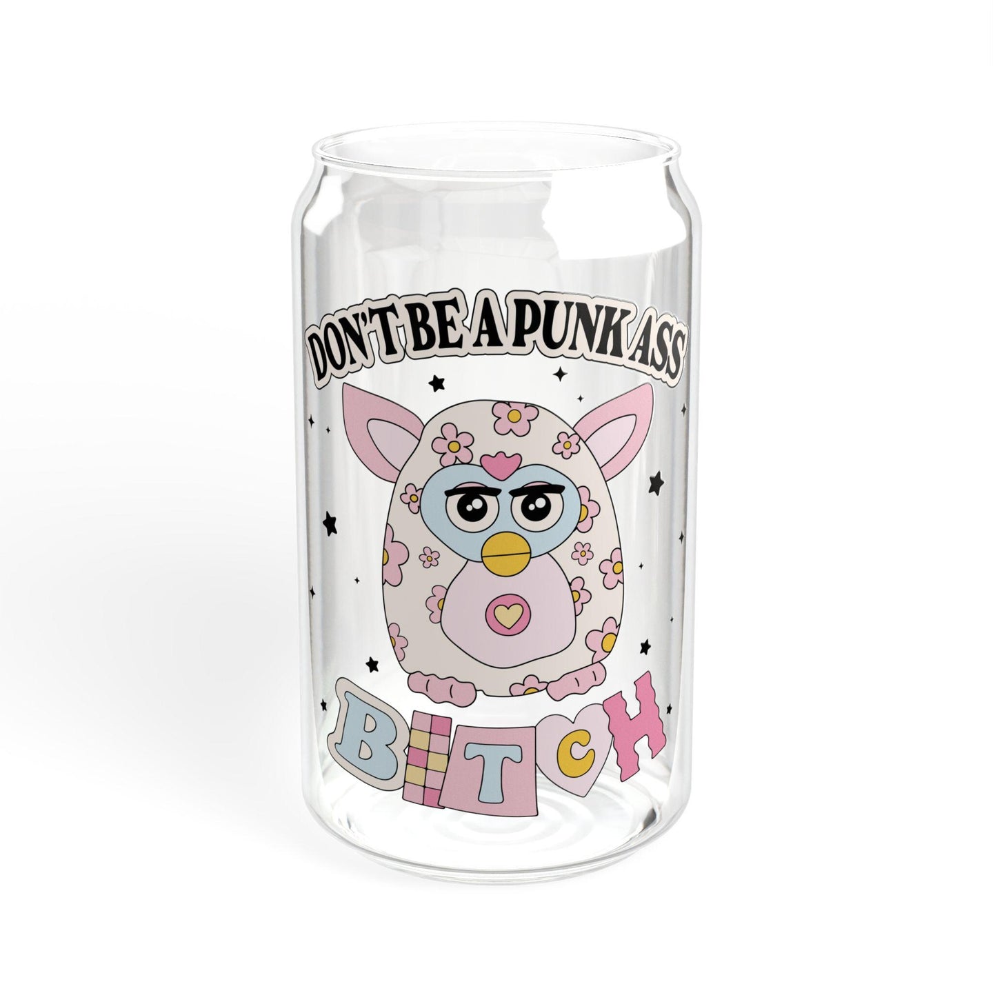 Nostalgic glass can, Preppy funny glass cup with bamboo lid glass straw, Cute Cup Beer Can Iced Coffee Glass Cup Cute gift for her